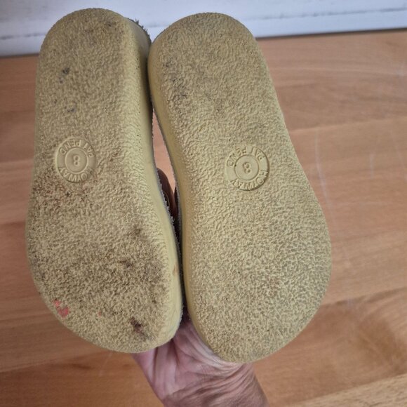 Summer Sand Surfer Toddler Sandals Size 8 Rose Gold Split Leather Insoles Adjust - Picture 3 of 5